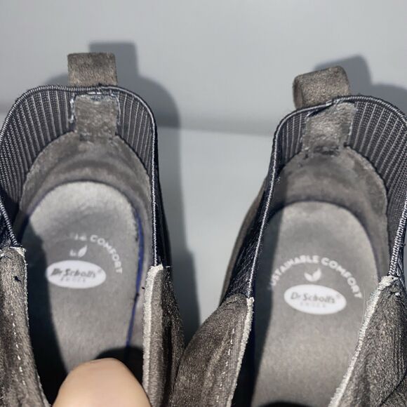 Dr. Scholl’s Women’s Size 8M Lean in Grey Suede Wedge Comfort Ankle Booties - Picture 14 of 15